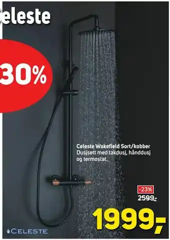 Megaflis Celeste Wakefield Sort/kobber tilbud