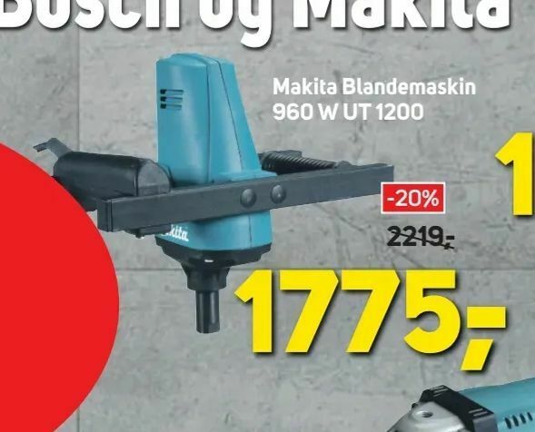 Megaflis Makita Blandemaskin 960 W UT 1200 tilbud