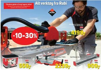 Megaflis Rubi Elektrisk Fliskutter Gulv DU-200 EVO 650 tilbud