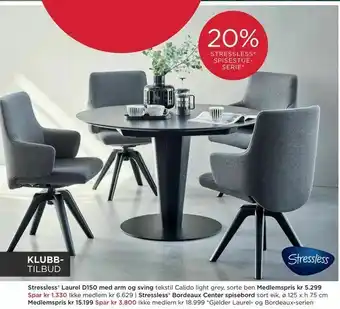 Møbelringen Stressless® Bordeaux Center spisebord tilbud