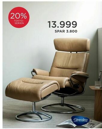Møbelringen Stressless® Tokyo Original hvilestol med regulerbar nakkestøtte tilbud