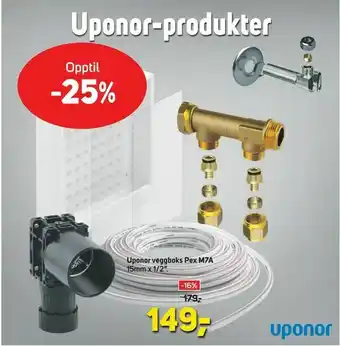 Megaflis Uponor veggboks Pex M7A tilbud