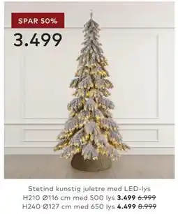 Skeidar Stetind kunstig juletre med LED-lys tilbud