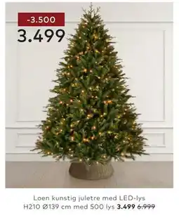 Skeidar Loen kunstig juletre med LED-lys tilbud