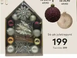 Skeidar 54-pk juletrepynt tilbud