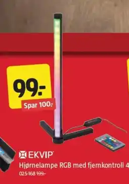 Jula Hjørnelampe RGB med fjernkontroll tilbud