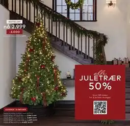 Skeidar Dovre kunstig juletre med LED-lys tilbud