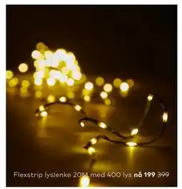 Skeidar Flexstrip lyslenke 20M med 400 lys tilbud