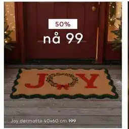 Skeidar Joy dørmatte 40x60 cm tilbud