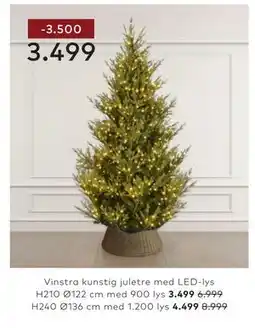 Skeidar Vinstra kunstig juletre med LED-lys tilbud