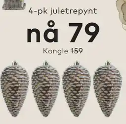 Skeidar 4-pk juletrepynt tilbud