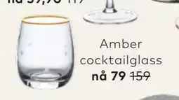Skeidar Amber cocktailglass tilbud