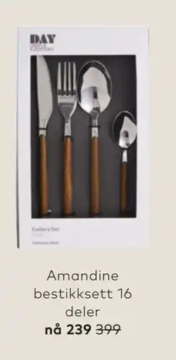 Skeidar Amandine bestikksett 16 deler tilbud