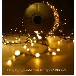 Skeidar LED lysslynge 24M med 400 lys tilbud