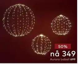 Skeidar Aurora lysball tilbud