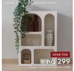 Skeidar Harper hylle 46x15x65cm tilbud