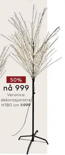 Skeidar Veronica dekorasjonstre H180 cm tilbud
