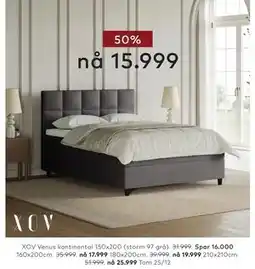 Skeidar XOV Venus kontinental 150x200 (storm 97 grå) tilbud