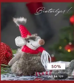 Skeidar Mus med nisselue tilbud