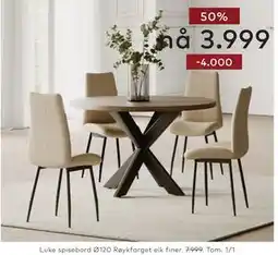 Skeidar Luke spisebord tilbud