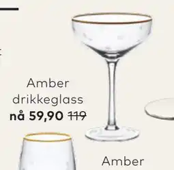 Skeidar Amber drikkeglass tilbud