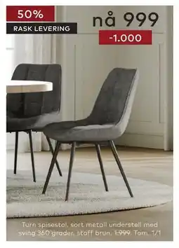 Skeidar Turn spisestol tilbud