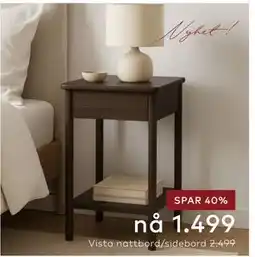 Skeidar Vista nattbord/sidebord tilbud