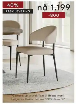 Skeidar Camaro spisestol tilbud