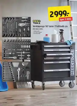 Jula Verktøyvogn 167 deler tilbud