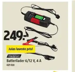 Jula Batterilader 6/12 V, 4 A tilbud