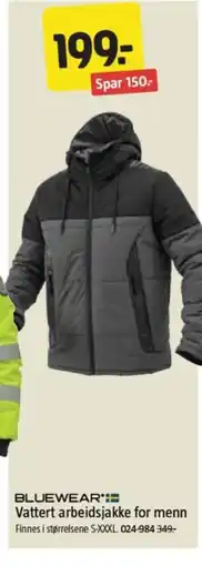 Jula Vattert arbeidsjakke for menn tilbud