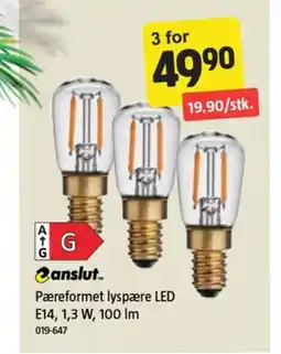 Jula Pæreformet lyspære LED E14, 1,3 W, 100 Im tilbud