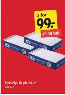 Jula Kronelys 10-pk tilbud