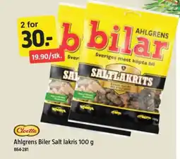 Jula Cloetta Ahlgrens Biler Salt lakris tilbud