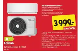 Jula Qlima Luftvarmepumpe 3,40 kW tilbud