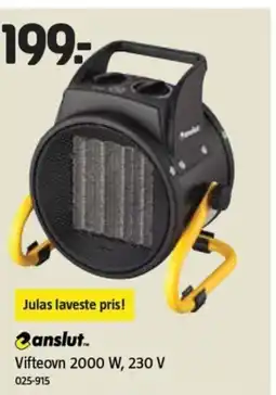 Jula Vifteovn 2000 W, 230 V tilbud