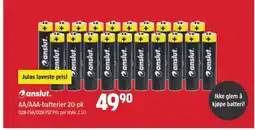 Jula Anslut AA/AAA-batterier tilbud