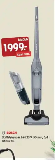 Jula BOSCH Skaftstøvsuger 2-i-1.23 V, 50 min, tilbud