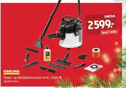 Jula Teppe- og tekstilpleiemaskin 4+4 I, 1000 W tilbud