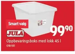 Jula Oppbevaringsboks med lokk tilbud