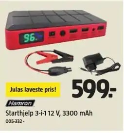 Jula Starthjelp 3-i-1.12 V, 3300 mAh tilbud