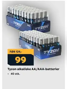 Megaflis Tyzon alkaliske AA/AAA-batterier tilbud