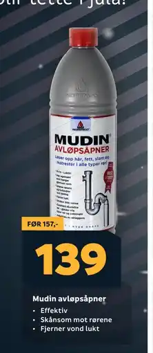 Megaflis Mudin avløpsåpner tilbud