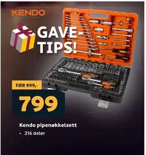 Megaflis Kendo pipenøkkelsett tilbud