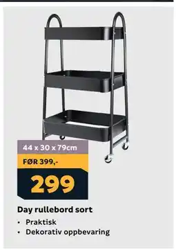 Megaflis Day rullebord sort tilbud