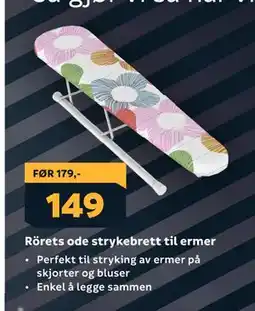 Megaflis Rörets ode strykebrett til ermer tilbud