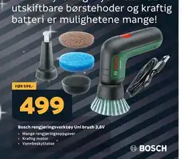 Megaflis Bosch rengjøringsverktøy Uni brush 3,6V tilbud