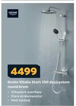 Megaflis Grohe Vitalio Start 250 dusjsystem round krom tilbud