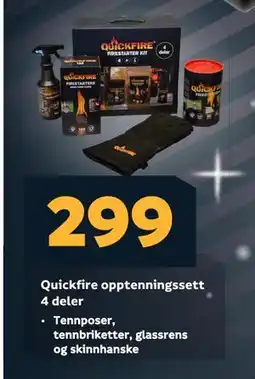 Megaflis Quickfire opptenningssett 4 deler tilbud