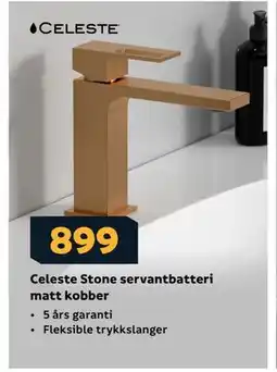 Megaflis Celeste Stone servantbatteri matt kobber tilbud